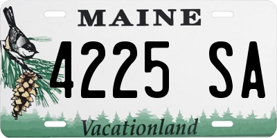 ME license plate 4225SA