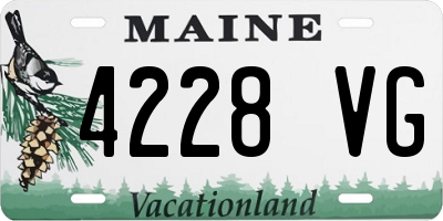ME license plate 4228VG