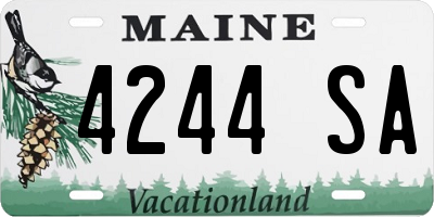 ME license plate 4244SA