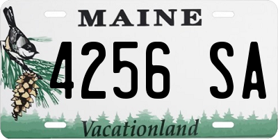 ME license plate 4256SA
