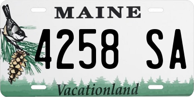 ME license plate 4258SA