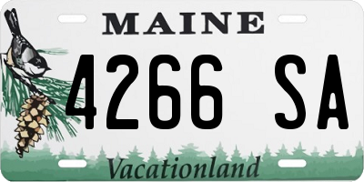 ME license plate 4266SA