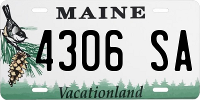 ME license plate 4306SA