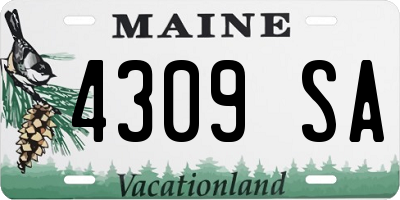 ME license plate 4309SA