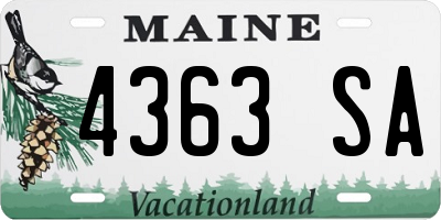 ME license plate 4363SA