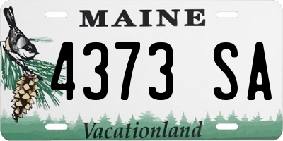 ME license plate 4373SA