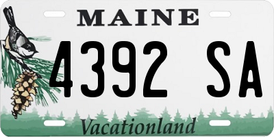 ME license plate 4392SA