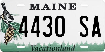 ME license plate 4430SA