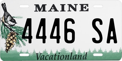 ME license plate 4446SA