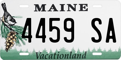 ME license plate 4459SA