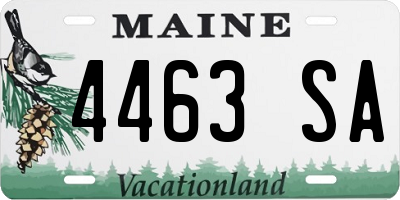 ME license plate 4463SA