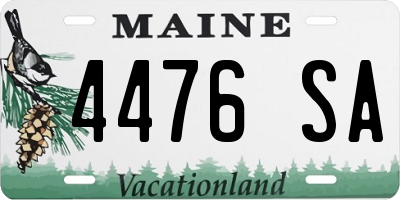 ME license plate 4476SA