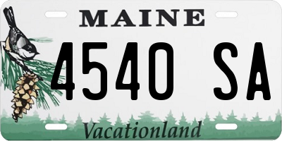 ME license plate 4540SA