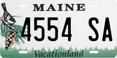 ME license plate 4554SA