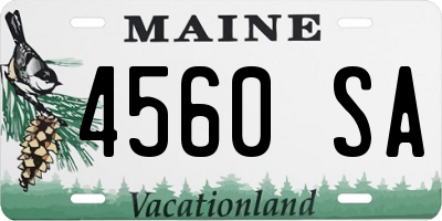 ME license plate 4560SA