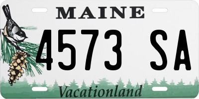ME license plate 4573SA