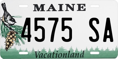 ME license plate 4575SA
