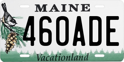 ME license plate 460ADE