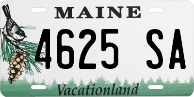 ME license plate 4625SA