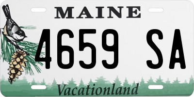 ME license plate 4659SA
