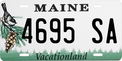 ME license plate 4695SA