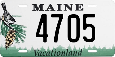 ME license plate 4705