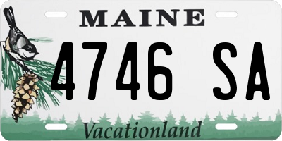 ME license plate 4746SA