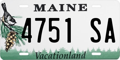 ME license plate 4751SA