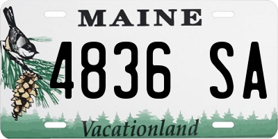 ME license plate 4836SA