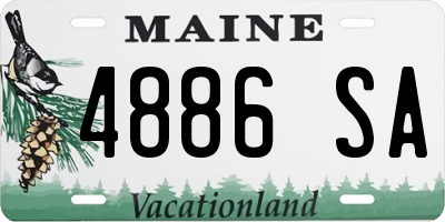ME license plate 4886SA