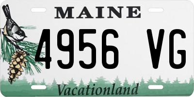 ME license plate 4956VG