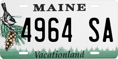 ME license plate 4964SA