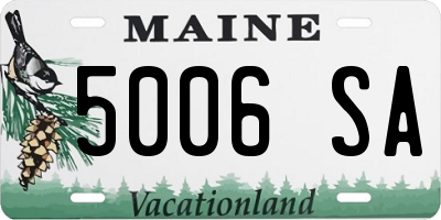 ME license plate 5006SA