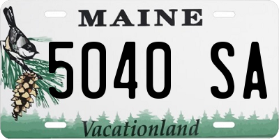 ME license plate 5040SA