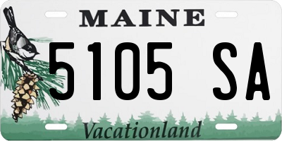 ME license plate 5105SA