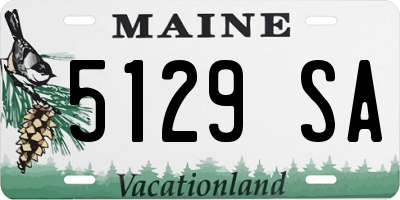 ME license plate 5129SA