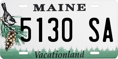 ME license plate 5130SA