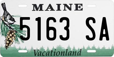 ME license plate 5163SA