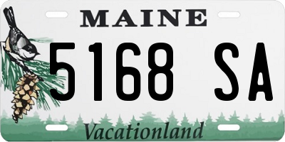 ME license plate 5168SA