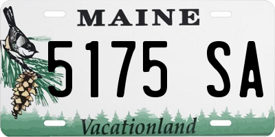 ME license plate 5175SA