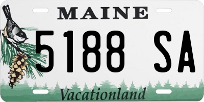 ME license plate 5188SA