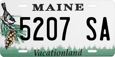 ME license plate 5207SA