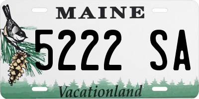 ME license plate 5222SA