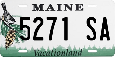 ME license plate 5271SA