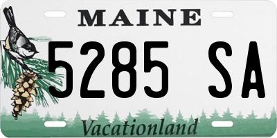 ME license plate 5285SA