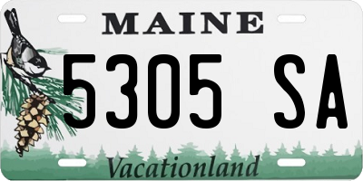 ME license plate 5305SA