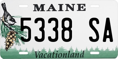 ME license plate 5338SA