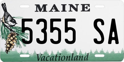 ME license plate 5355SA