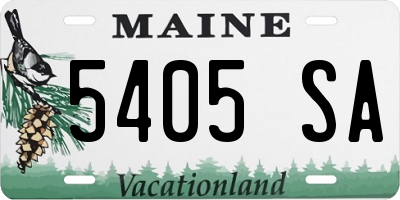 ME license plate 5405SA