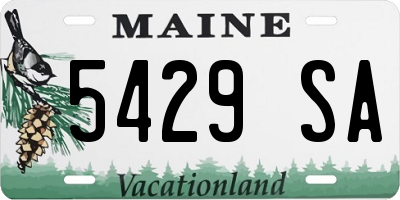 ME license plate 5429SA